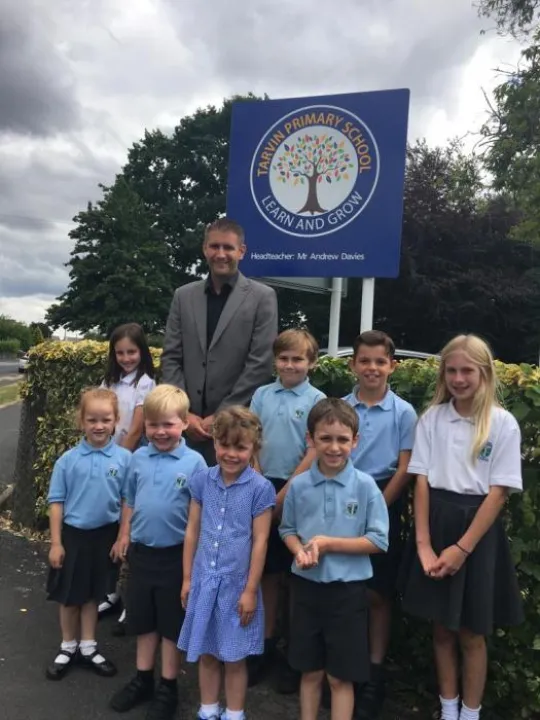 Tarvin School sign