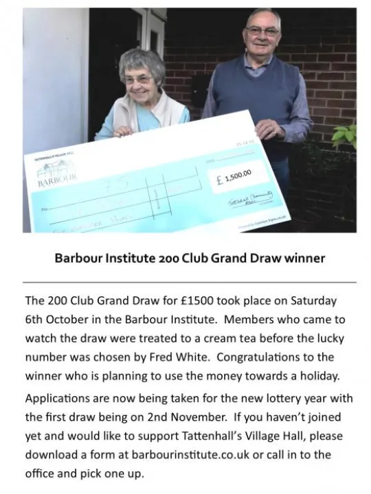 200 Club Grand Draw Winner 2018