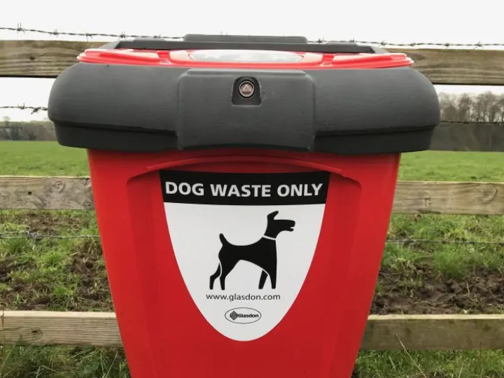 Dog bin close up
