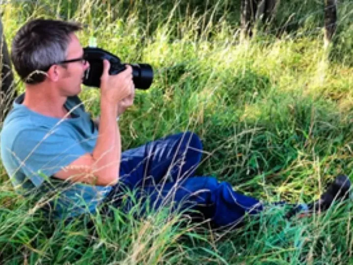 Photographer in Garden