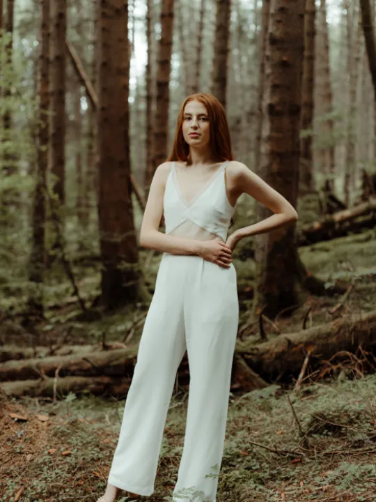 Cool modern jumpsuit eco crepe clean P