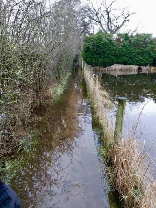 Henbury to Whirley Footpath flood