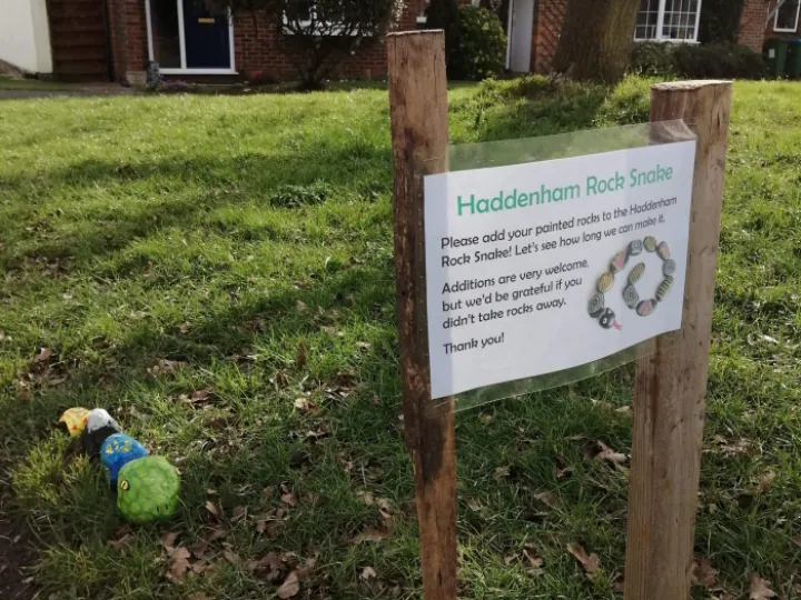 Painted Stone Snake 02