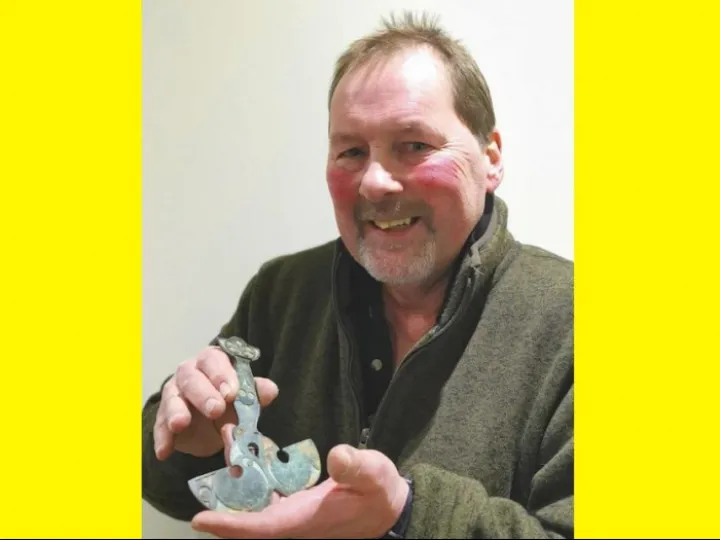 Ray Pusey with Brooch