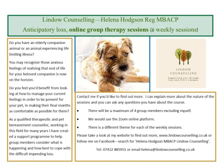 anticipatory pet loss flyer A5 Mar 2021