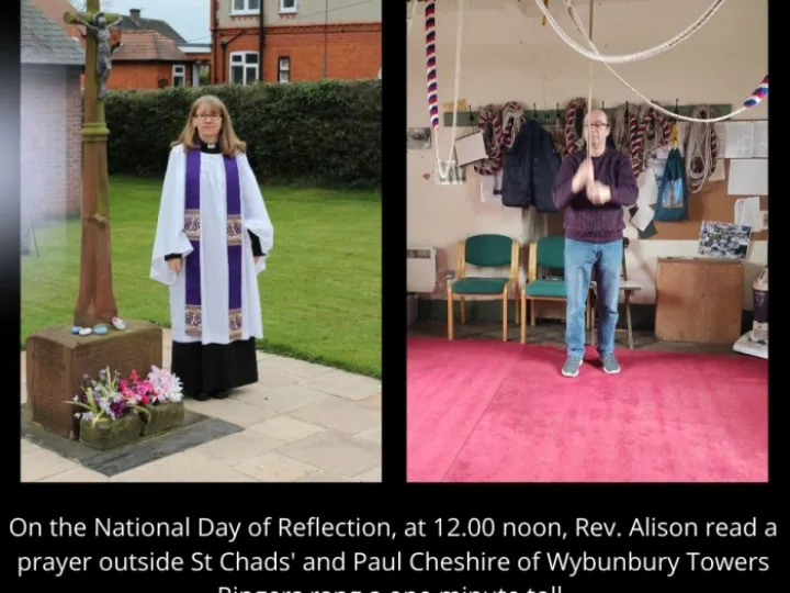 Paul Cheshire Of Wybunbury Tower Bell Ringers ringing a one minute toll