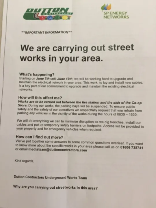 Road Works by the CO-OP