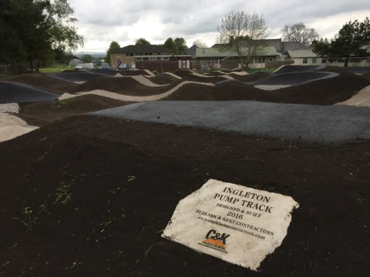 Ingleton pump track C&K logo