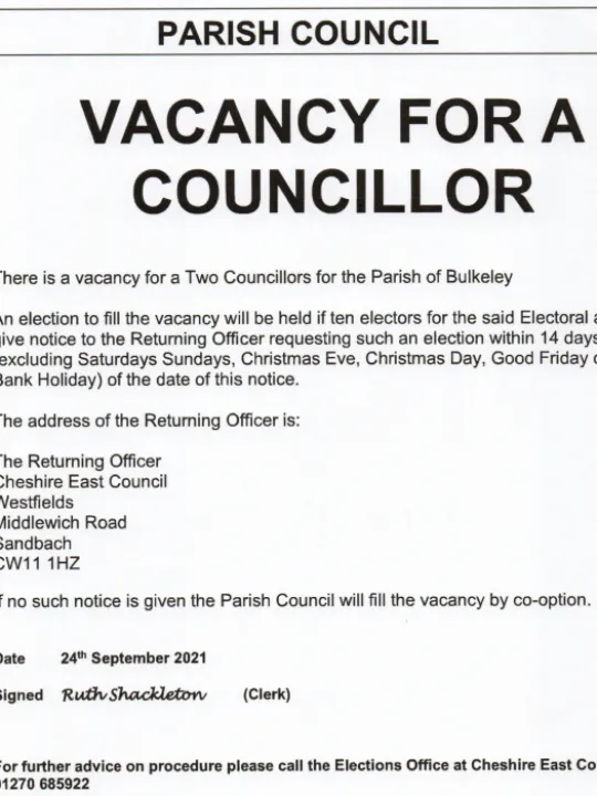 Notice of Casual Vacancy 24 09 21