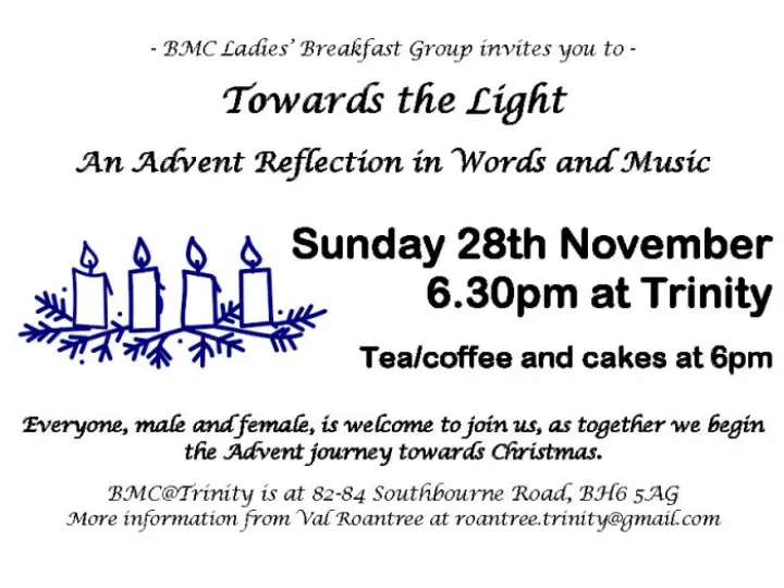 BMC Ladies Advent service poster 2021b
