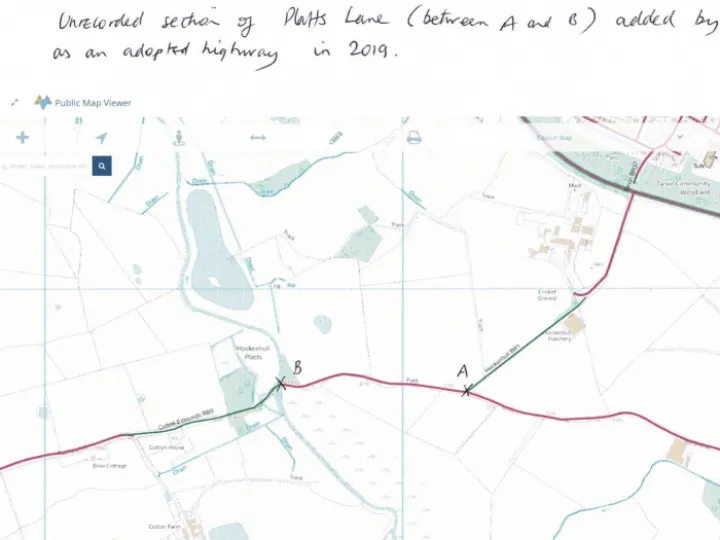Platts lane to the roman bridges &ndash; map