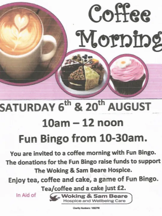 Fun Bingo Coffee Mornings &ndash; August 2022