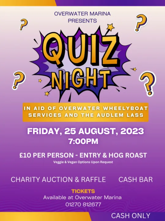 Charity quiz night poster