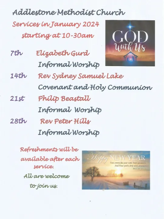 January 2024 Sunday Services