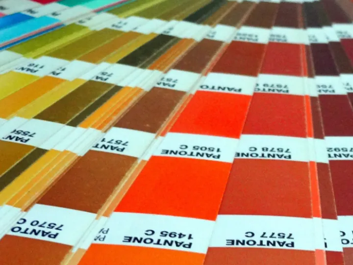 Pantone colour chart