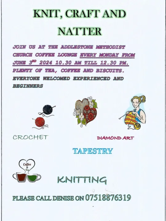 Knit, Craft and Natter – weekly