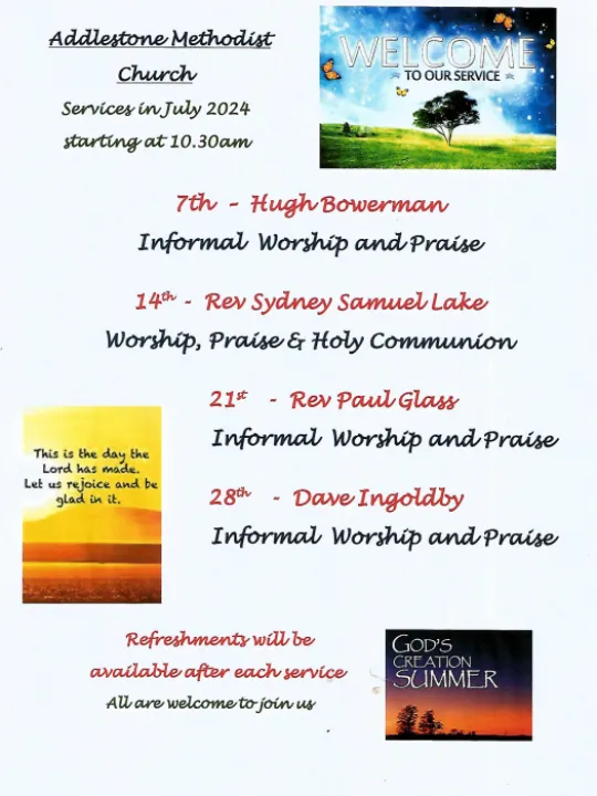 Sunday Services July 2024