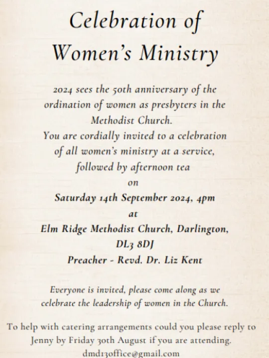 Celebrating Women's Ministry Event Sept 2024