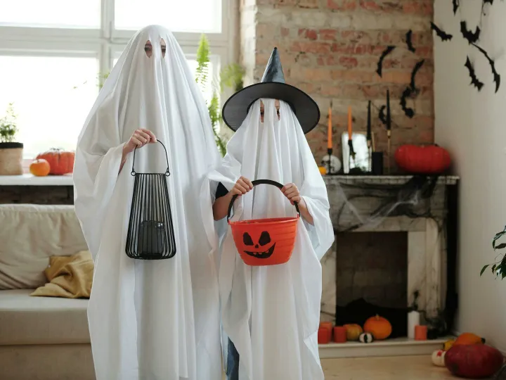 People in Ghost Costumes