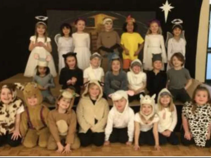 School children in costume