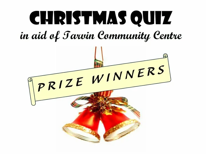Christmas Quiz Poster For Tcc Prize Winners