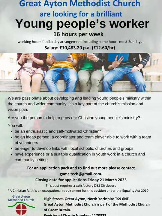 Young People's Worker Ad Great Ayton