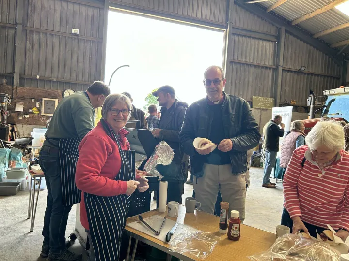 Rt. Revd. Richard Jackson tucks in