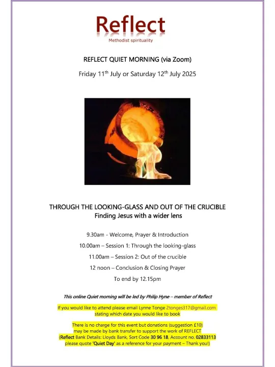 Reflect Quiet Mornings – July 2025 – Flyer