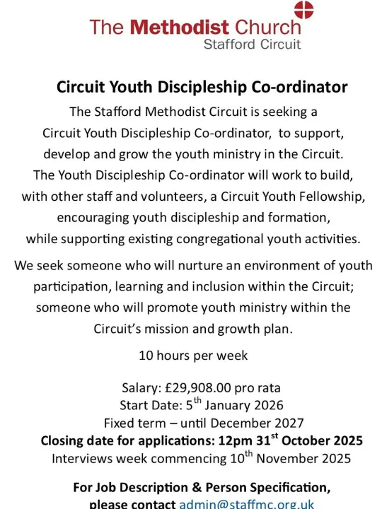Youth Discipleship Co-ordinator