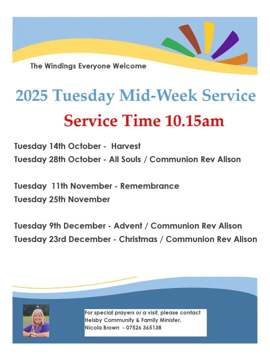 2025 Tuesday Services The Windings Oct – Dec