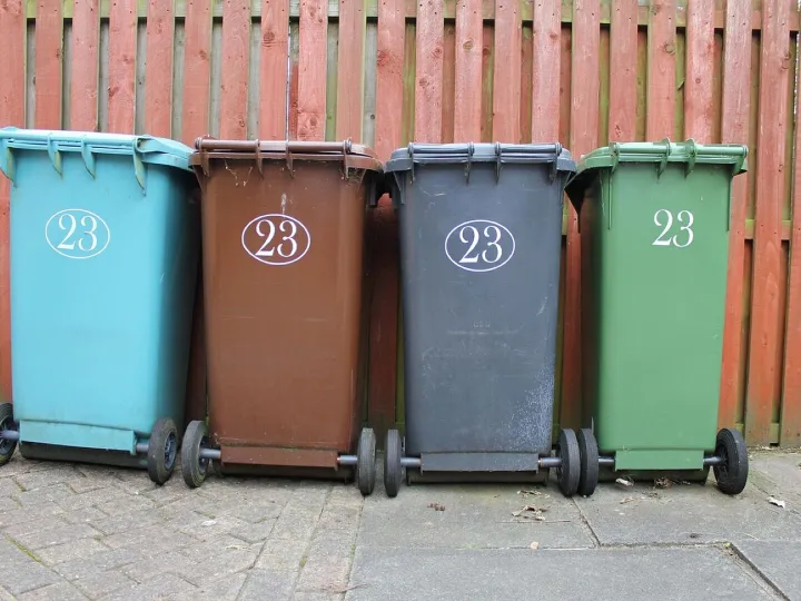 Wheelie bin, garbage, rubbish, waste, dustbin