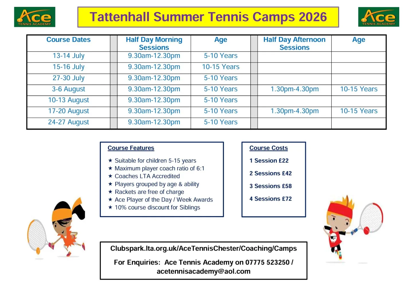 Tattenhall Online &ndash; Tattenhall Summer Holiday Cour