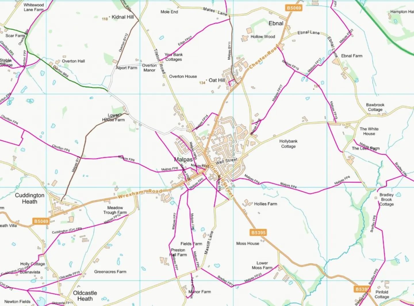 Footpath map