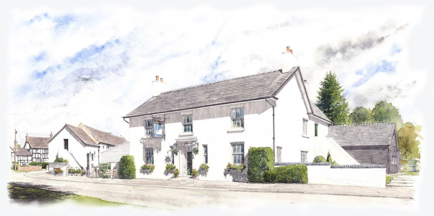 The Swan at Marbury Ilustration