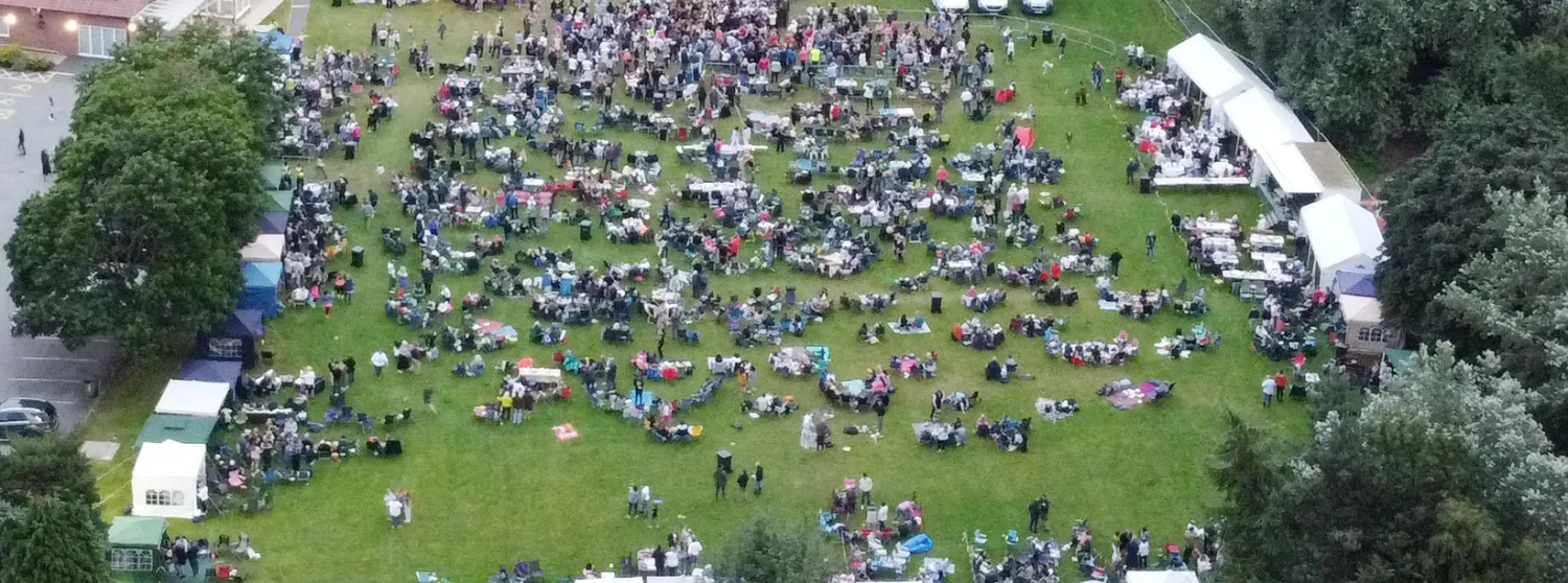 Audlem Party on the Park 2021 &ndash; aerial view (1)
