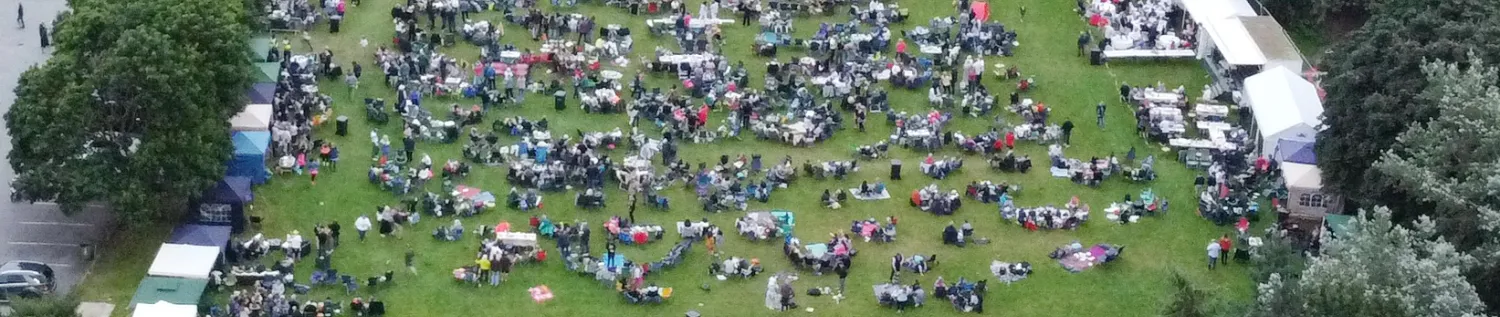 Audlem Party on the Park 2021 &ndash; aerial view (1)