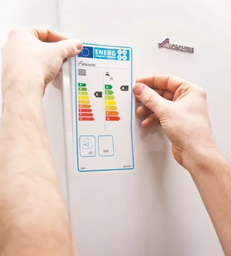 Worcester Greenstar Gas with ERP label