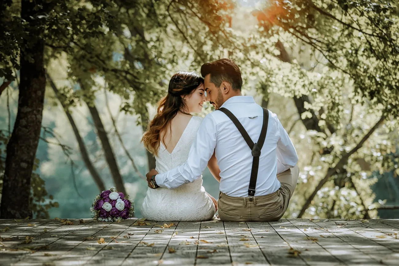 Couple, wedding, marriage