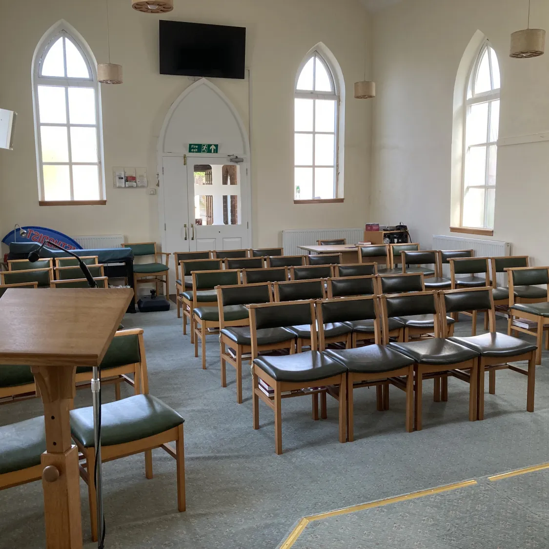 Internal view from lectern