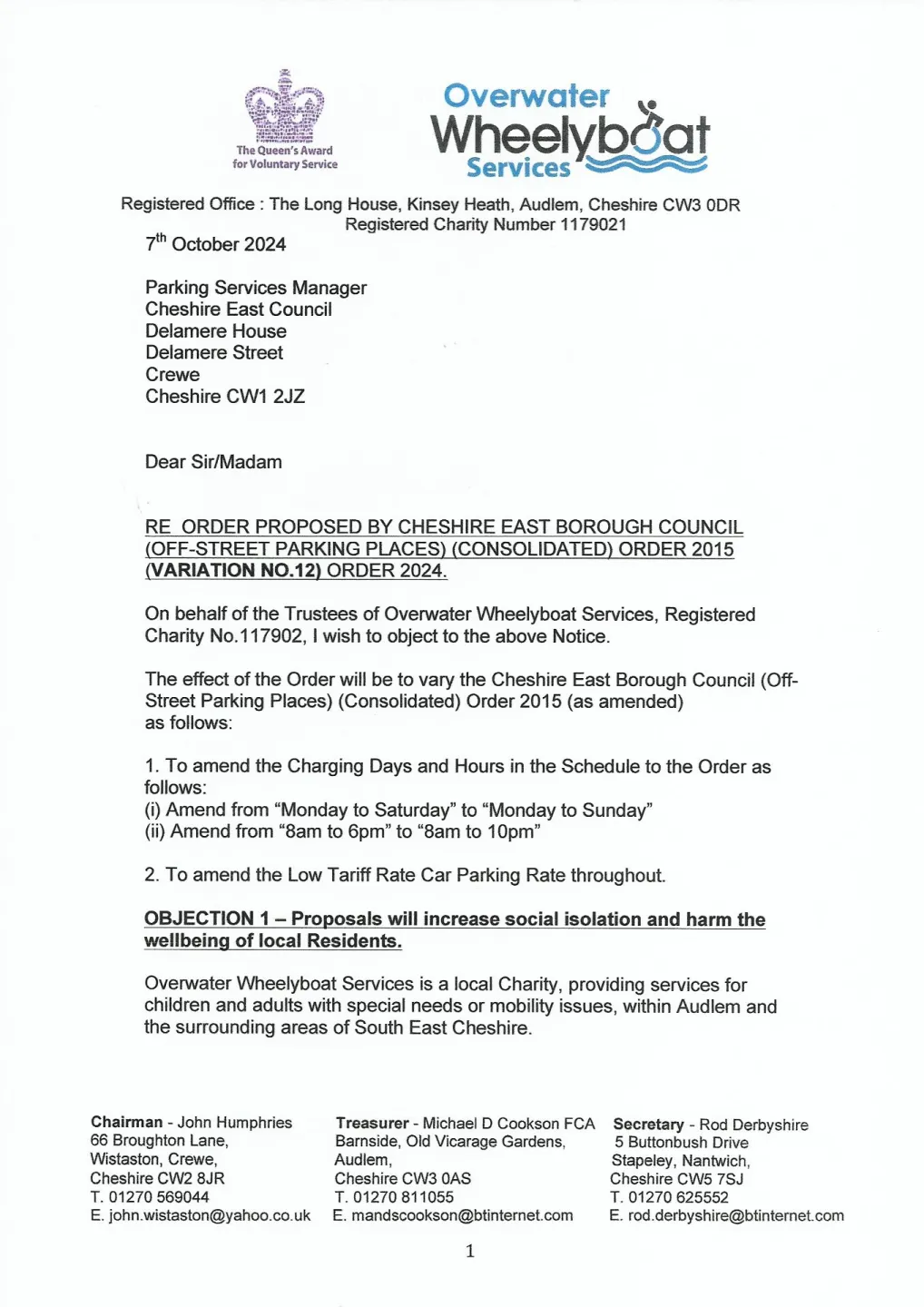 Audlem Village Car Parking Pi