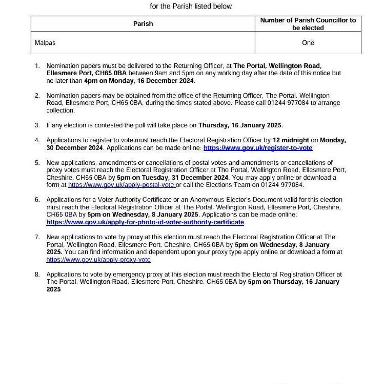 Election Notice