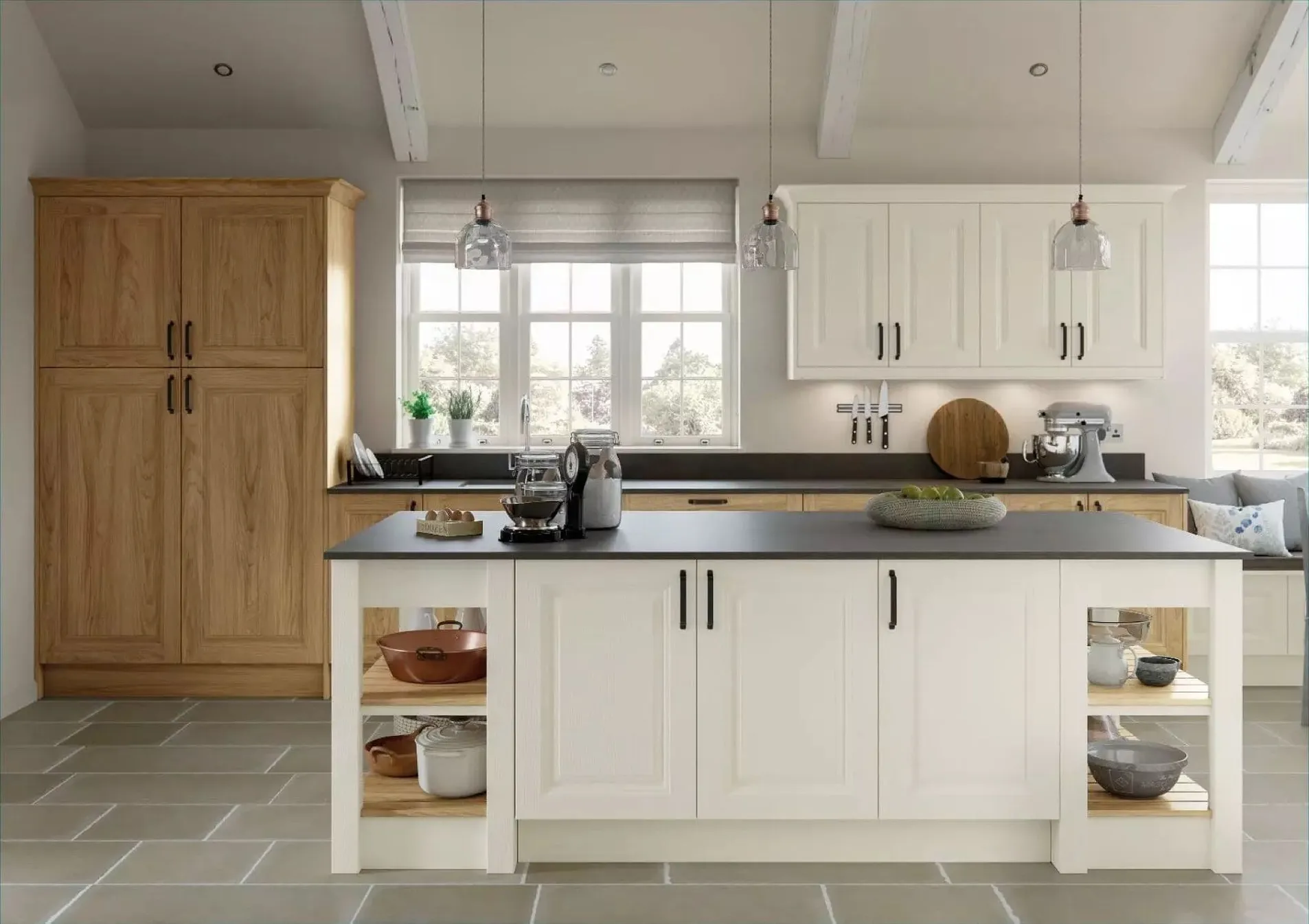 Alku White Wood Open Plan Shak