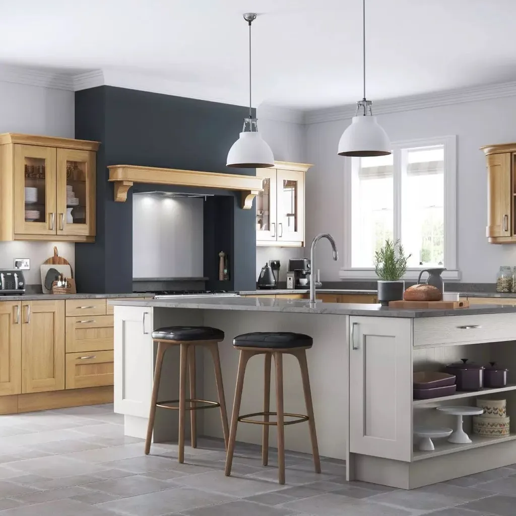 Alku Shaker Grey Wood L Shaped