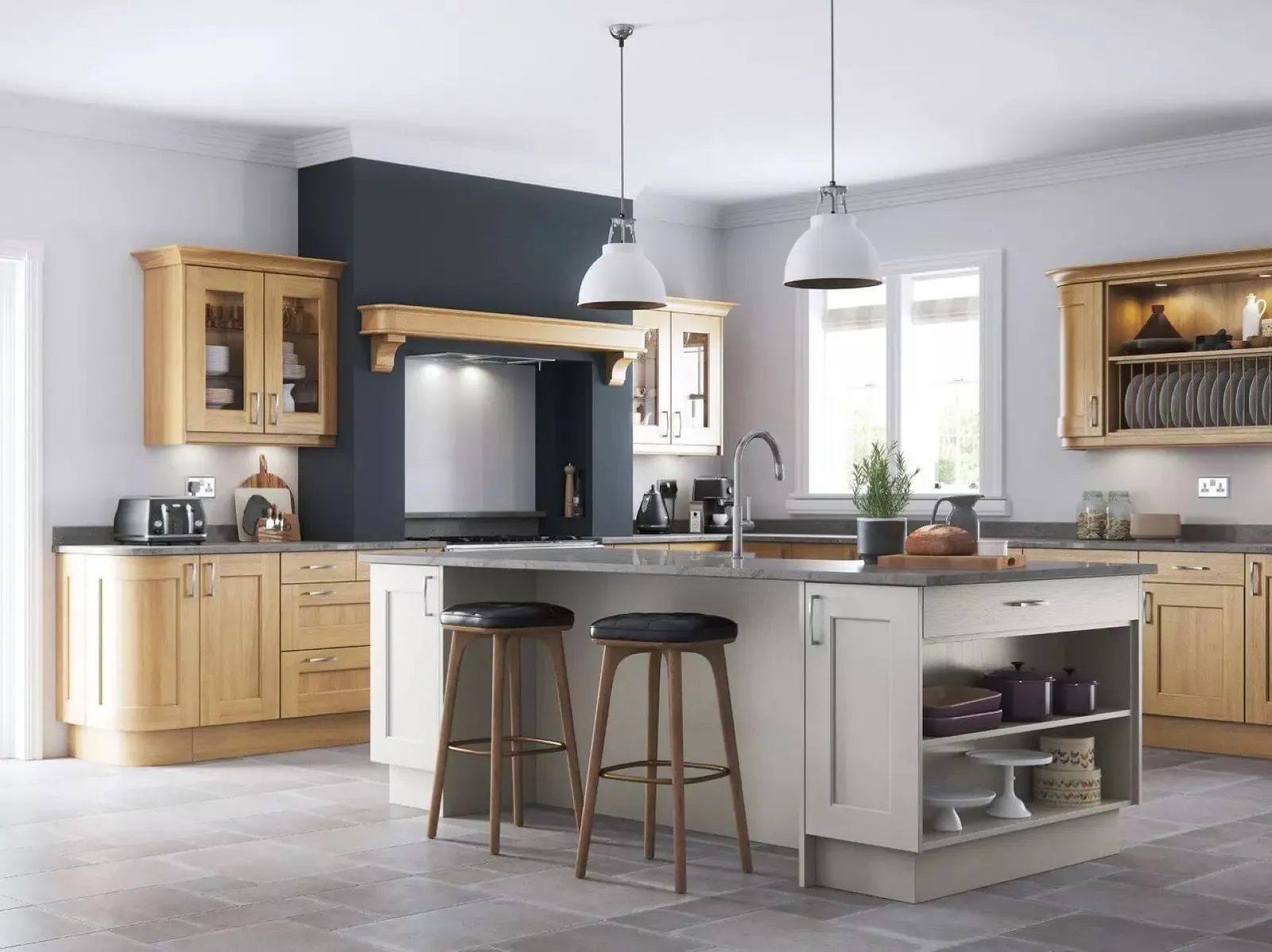 Alku Shaker Grey Wood L-Shaped