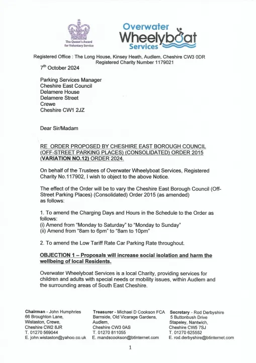 Audlem Village Car Parking Pi