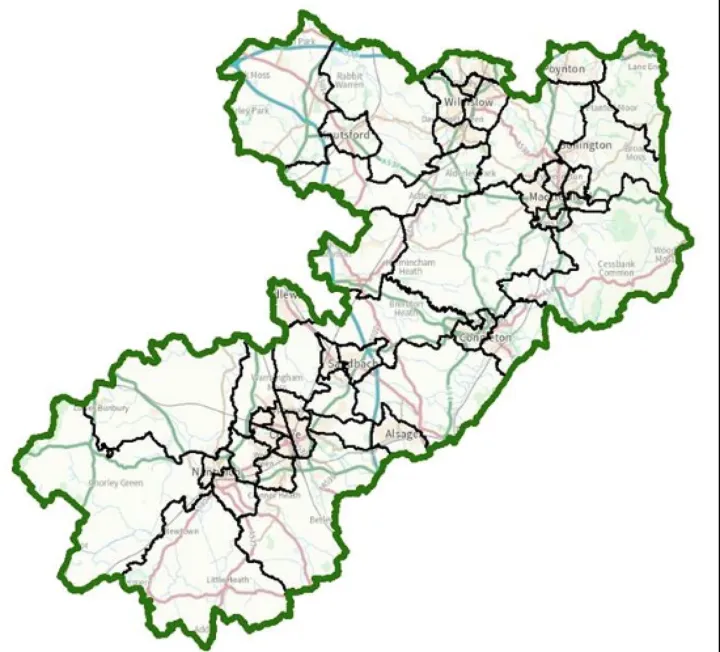 Chsire East Map