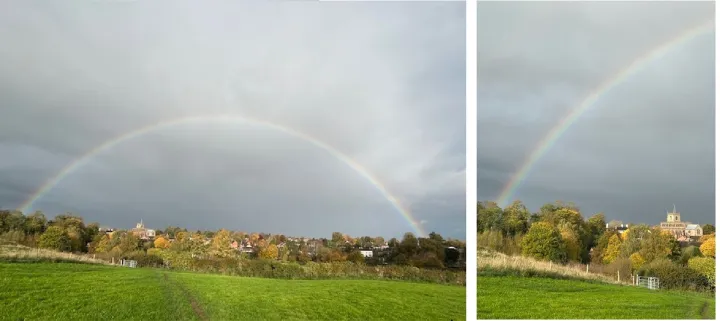 Rainbow over Audlem