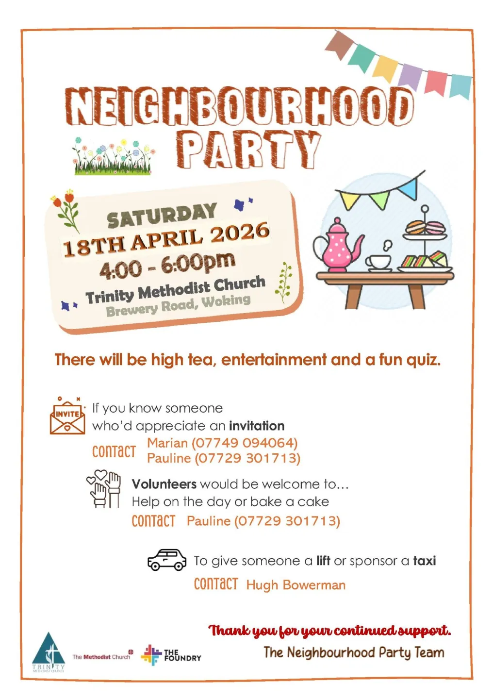 Trinity Neighbourhood Party Poster