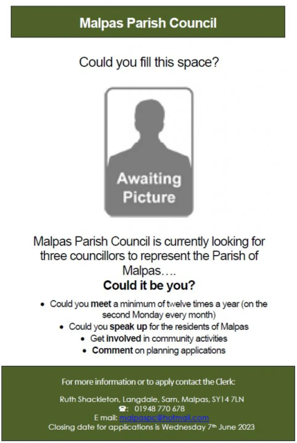 Parish Council Vacancy