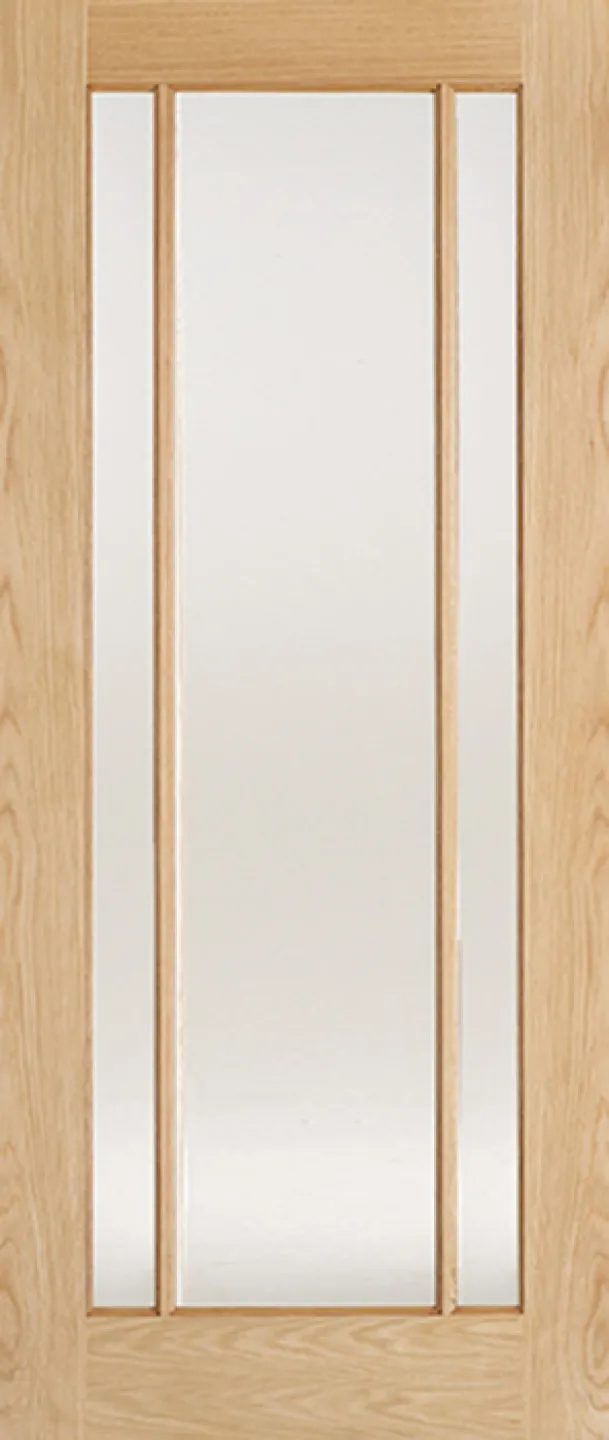 Oak Lincoln Glazed 3L Clear Glass